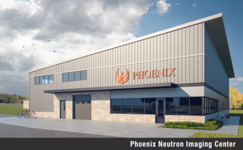 Concept art of the exterior of the Phoenix Neutron Imaging Center, coming soon