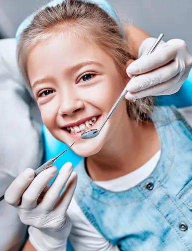 Child receiving same-day hygiene education after cleaning at Glow Pediatric Dentistry