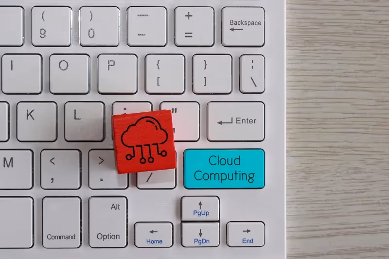 Keyboard with a cloud computing key