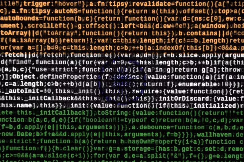 The flag of India composed with functions and variables found in software code