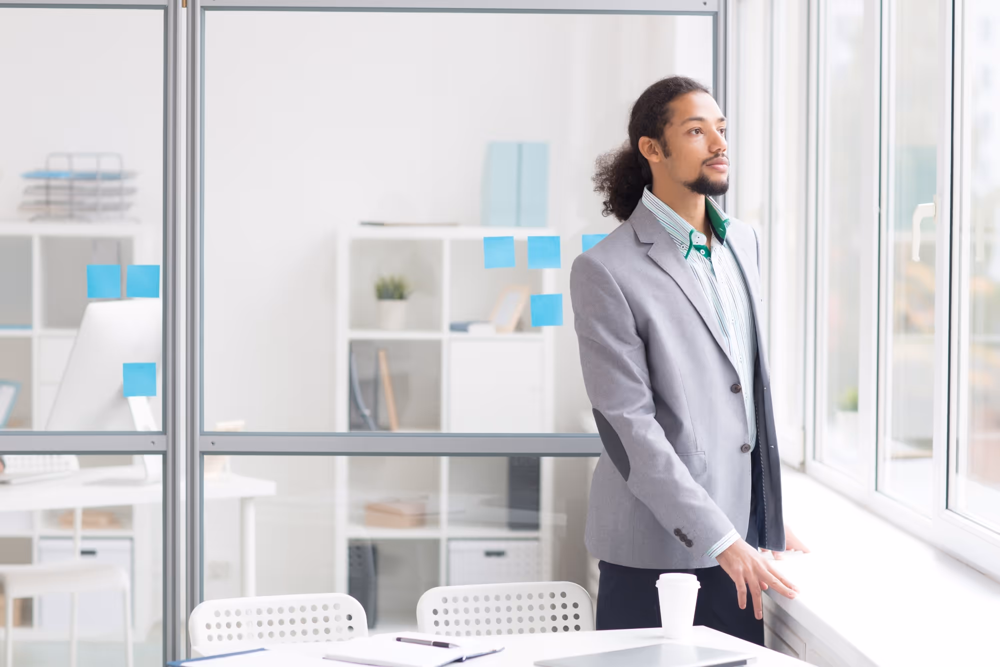 A candidate waiting for job interview.