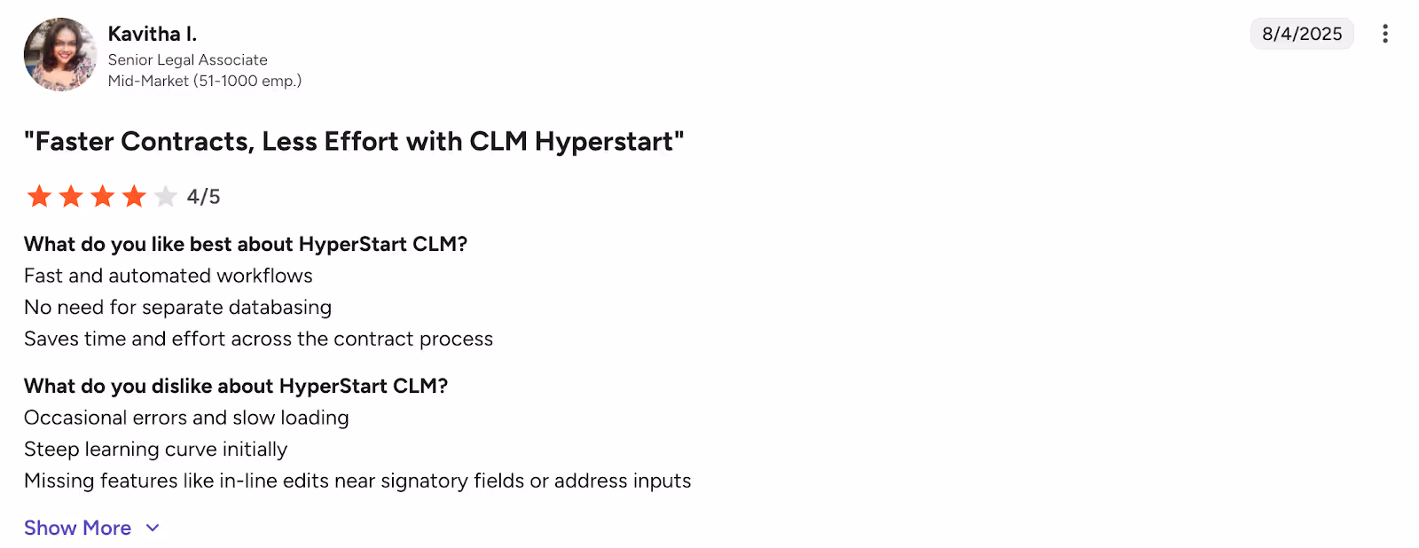 HyperStart user review
