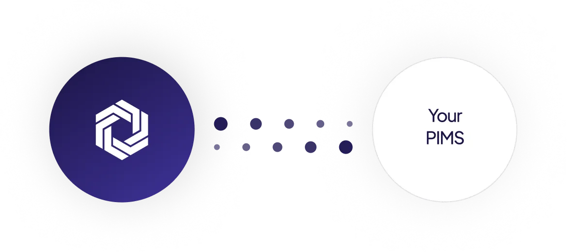 Illustration showing Nest syncing data with a practice's PIMS through two-way integration