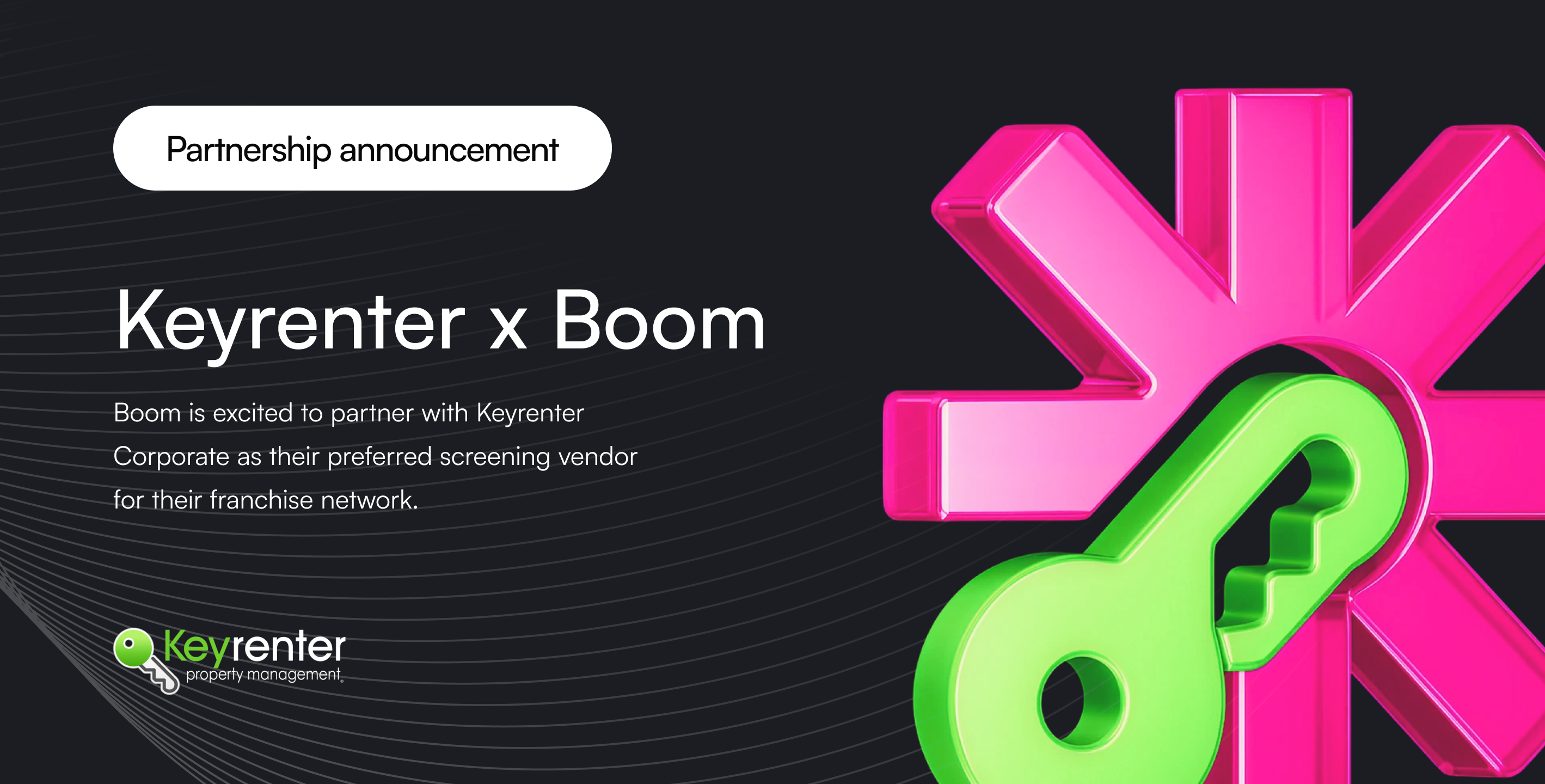 Boom Announces Partnership With Keyrenter as Preferred Screening Vendor Across Franchise Network