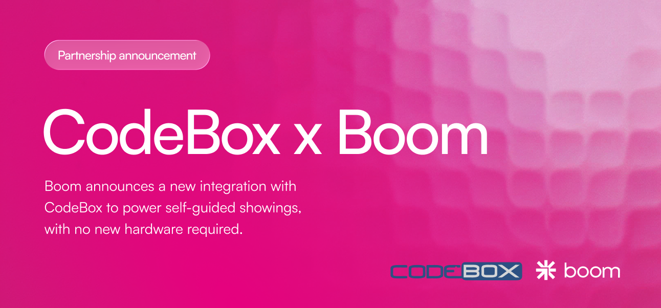 Boom Announces Integration with CodeBox to Enable Self-Guided Showings for Single Family Property Managers
