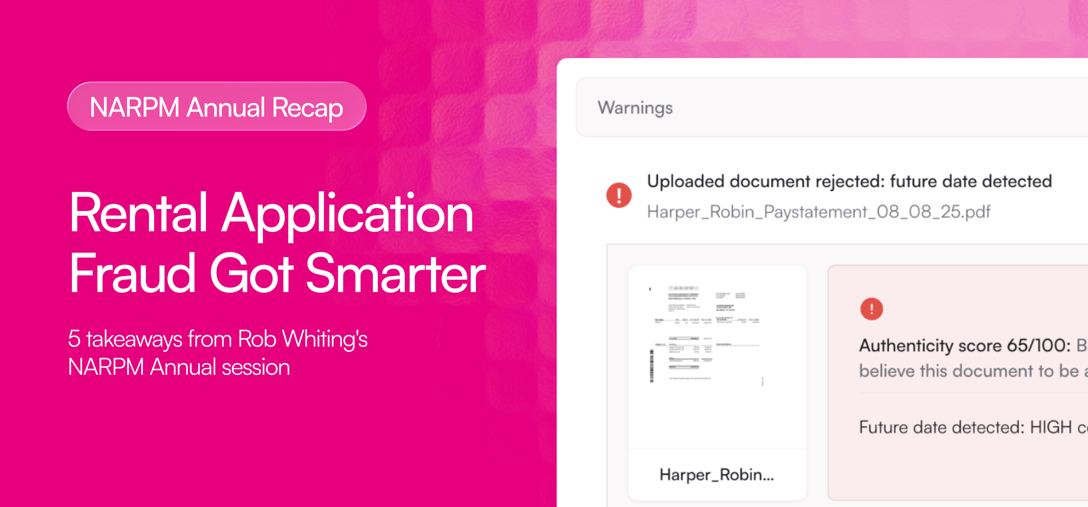 Rental Application Fraud Got Smarter: 5 Takeaways from Rob Whiting's NARPM Annual Session
