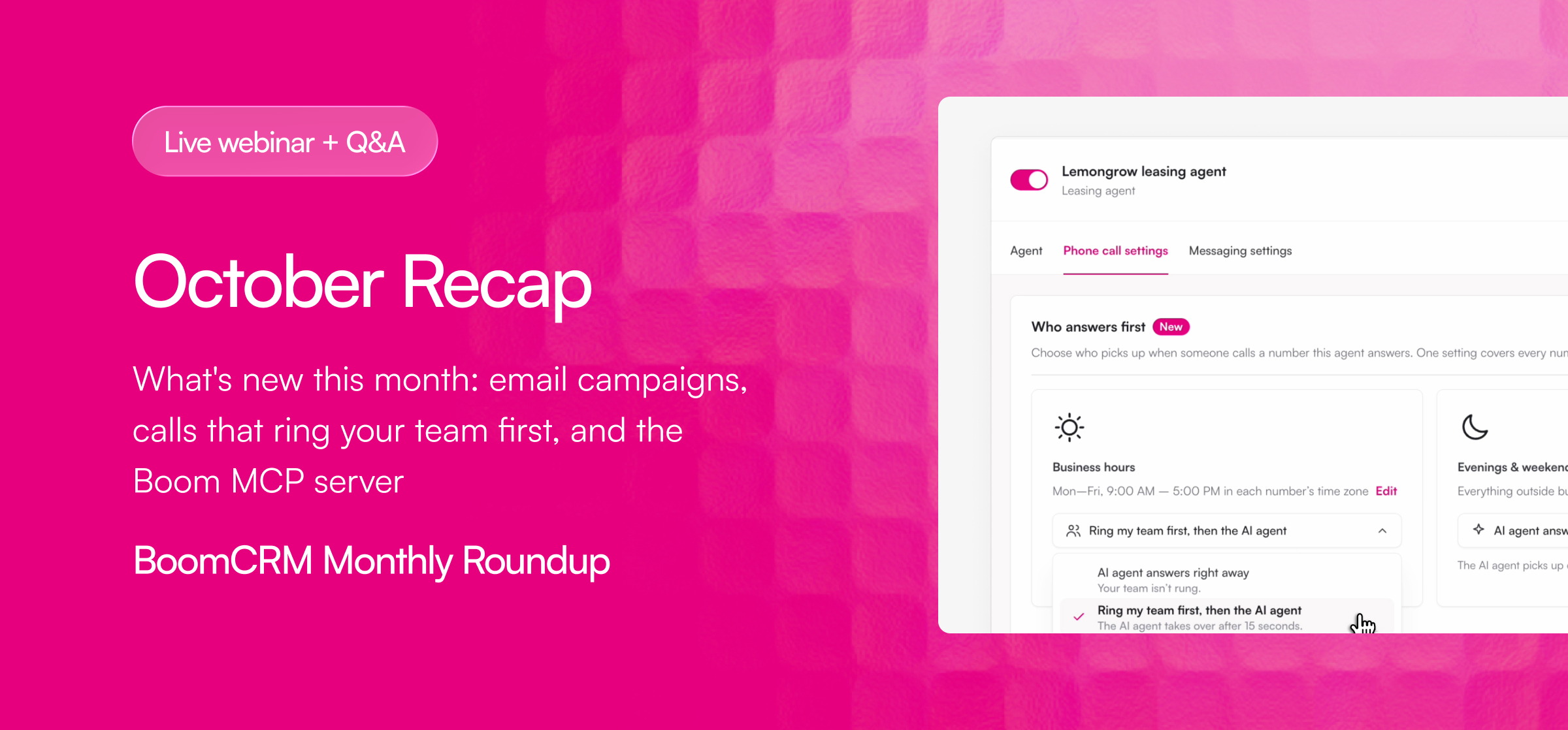 BoomCRM Monthly Roundup: October Recap