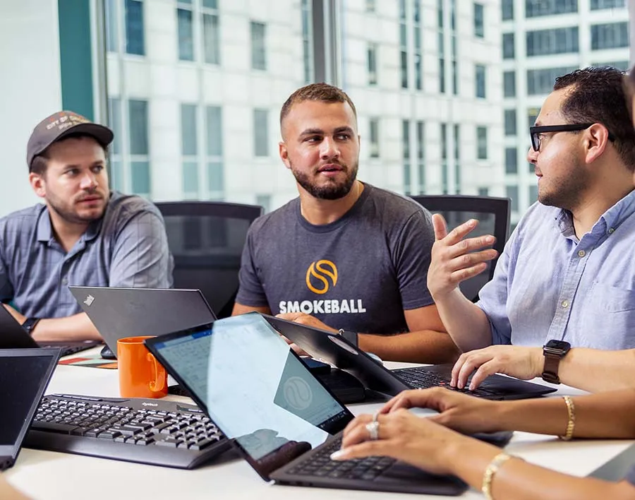 Client speaking with Smokeballer