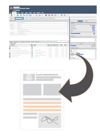 Excited lawyers in a meeting