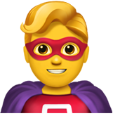 Dedicated team icon of a superhero emoji