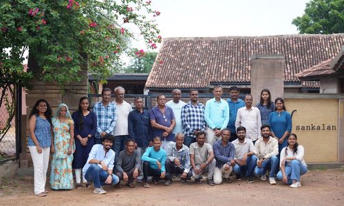 A photo of the entire team Sankalan at Sankalan Training center, Bhuj