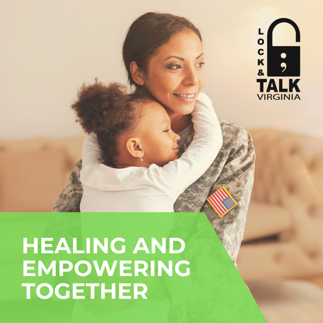 Military mother holding daughter smiling (BIPOC) (military) (uniform) (Army)