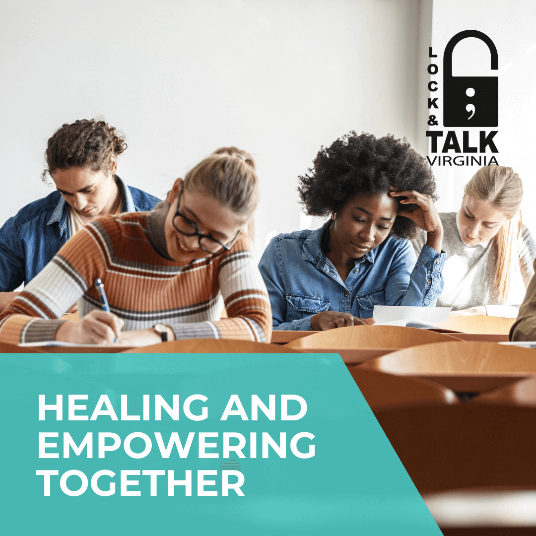 Students in classroom looking down at papers