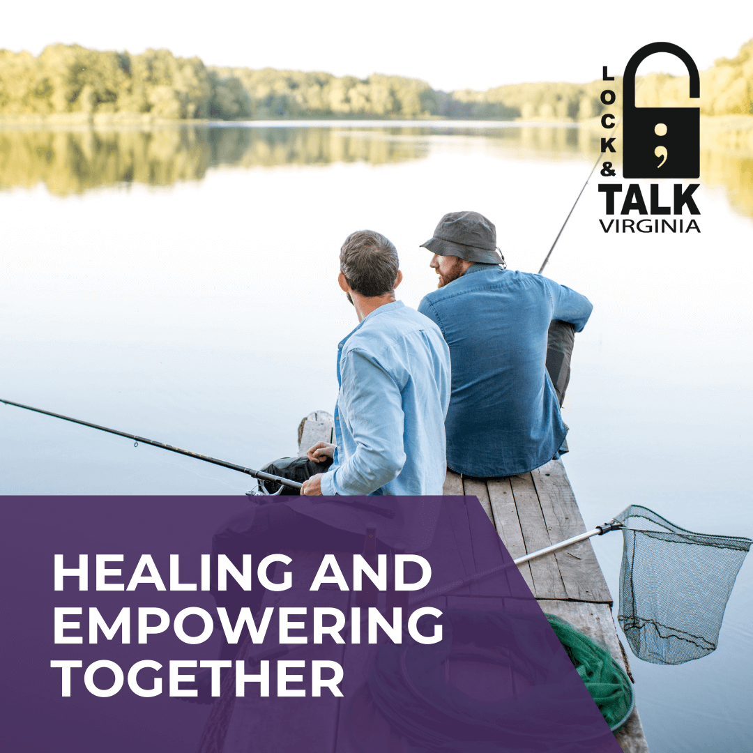 Two men fishing in river