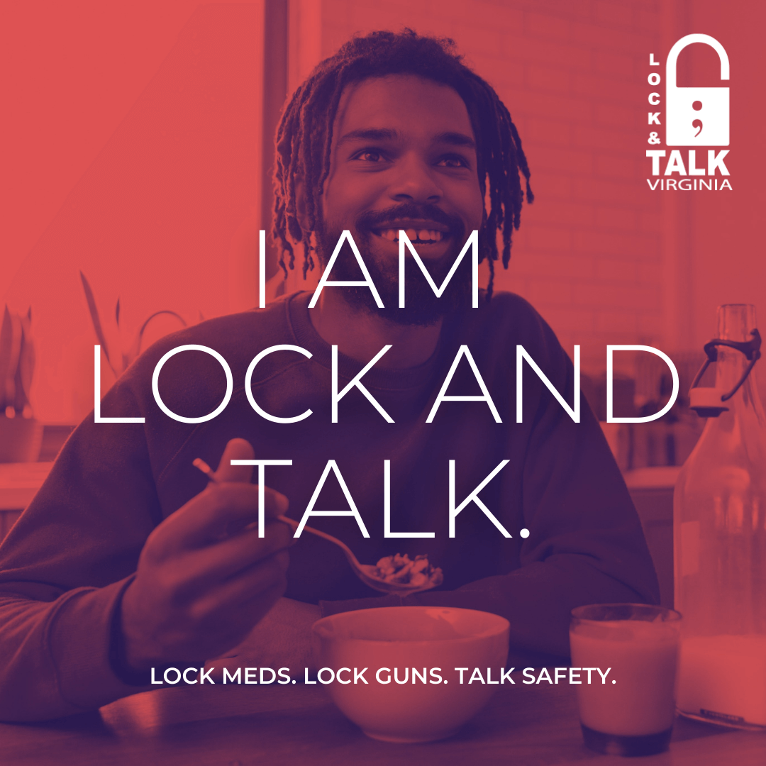 Man smiling and eating cereal