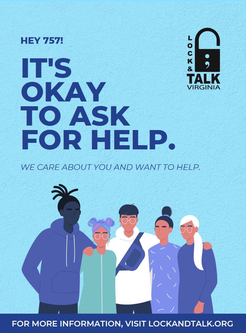 Cartoon socially diverse people. Blue text and blue background.