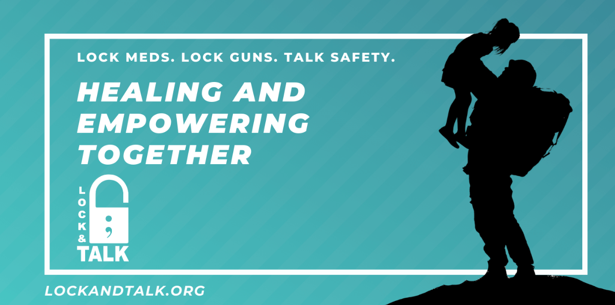 Silhouette of military person holding child (military)