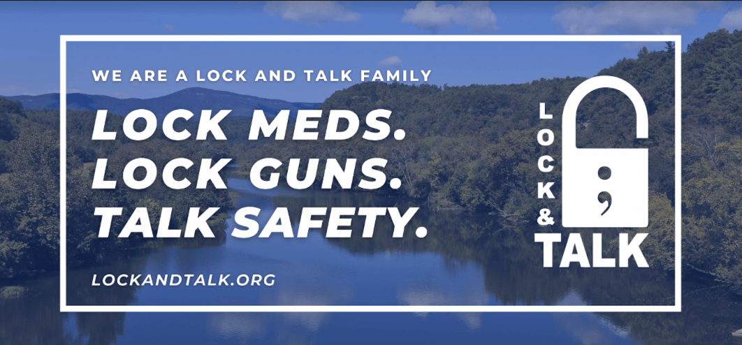 James River (river and trees) with white font overlay