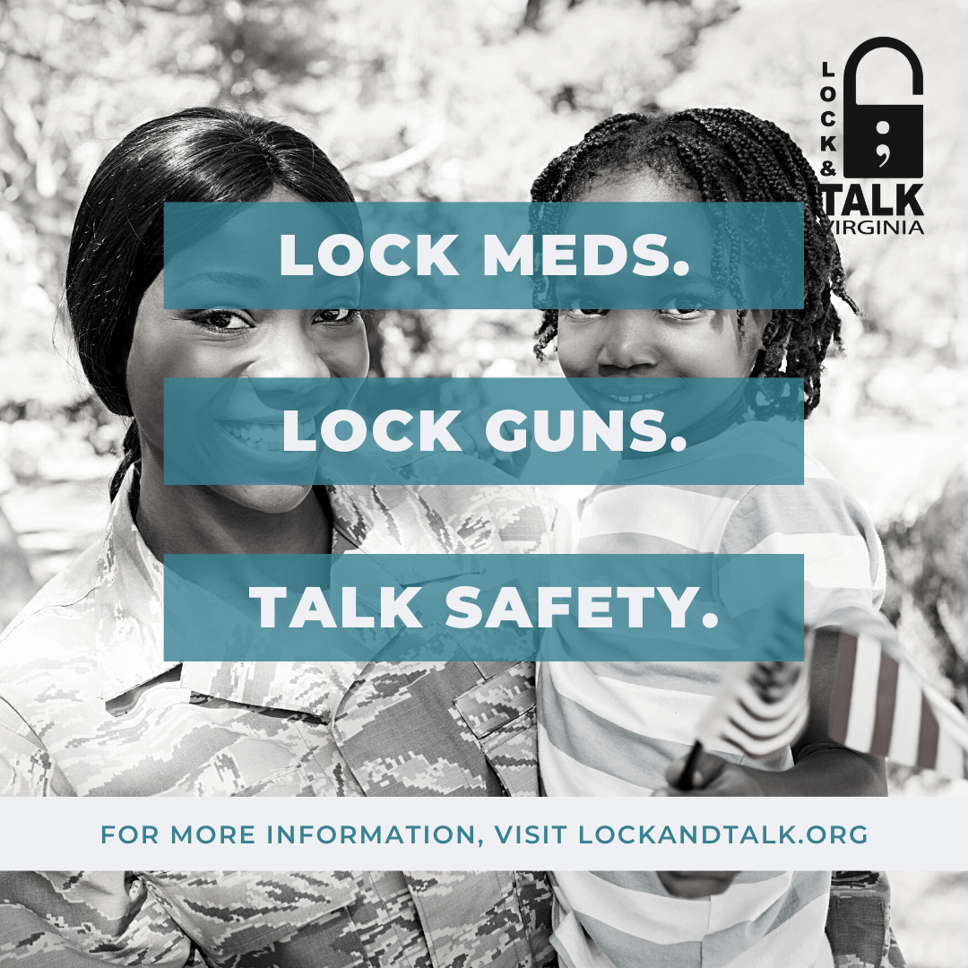 Military mom smiling and holding child (Air Force)