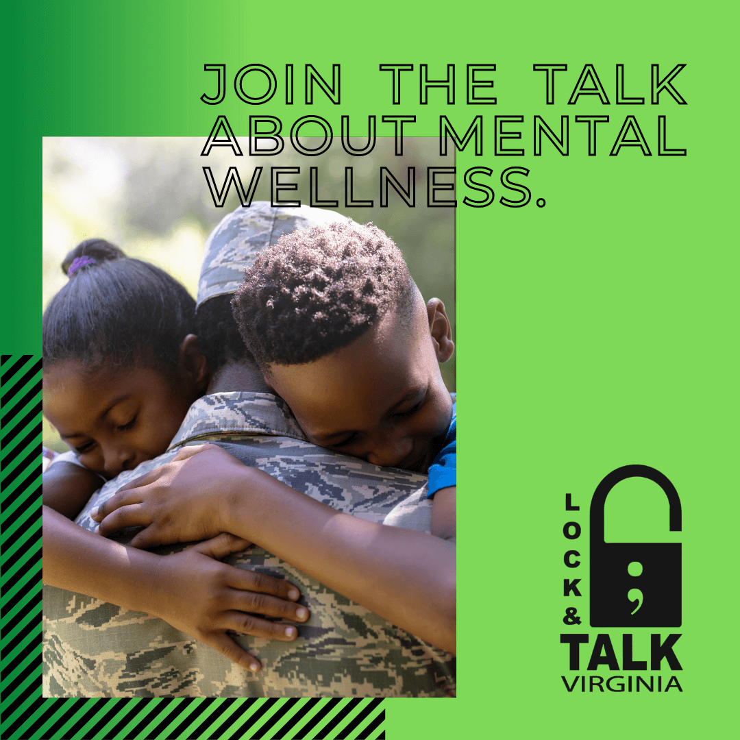 Military family hugging