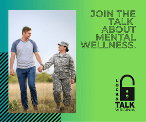 Military couple holding hands