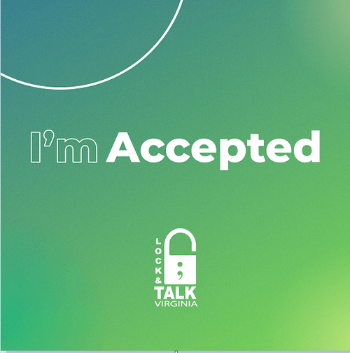 I'm Accepted Social Media Graphic. May Mental Health Awareness Month 2023