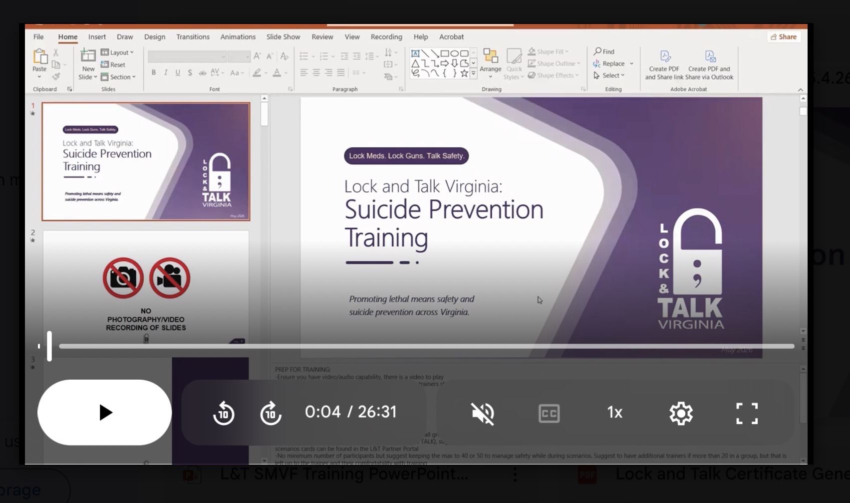*MUST WATCH BEFORE DELIVERING FIRST TRAINING
Webinar for Partners— review of General training, notes on how to deliver training, and materials available for training. Any questions please reach out to Jordan or Region Committee