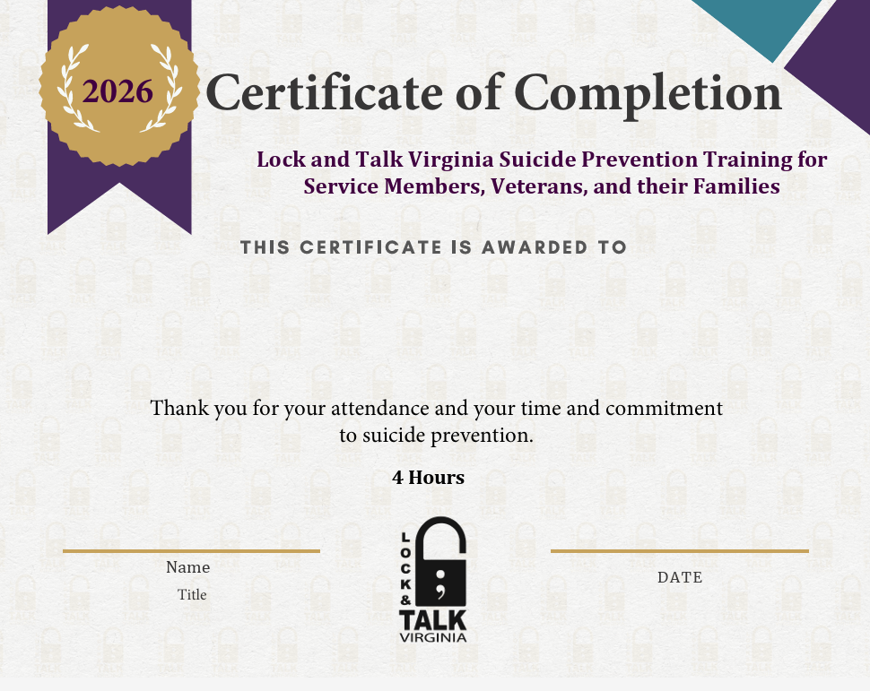 Certificate for participants completing the L&T SMVF training