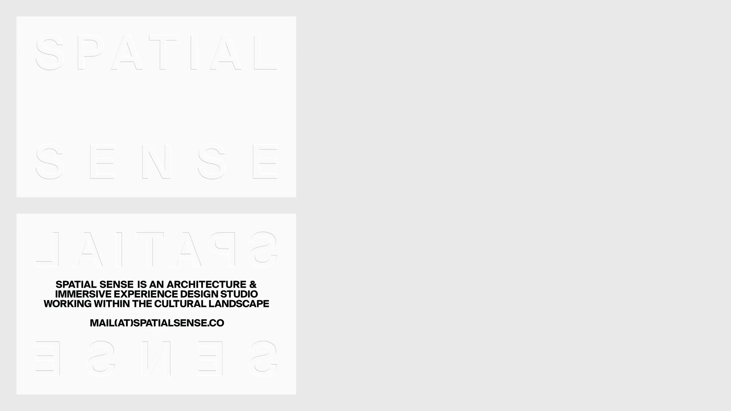 Project: Spatial Sense, Business cards design