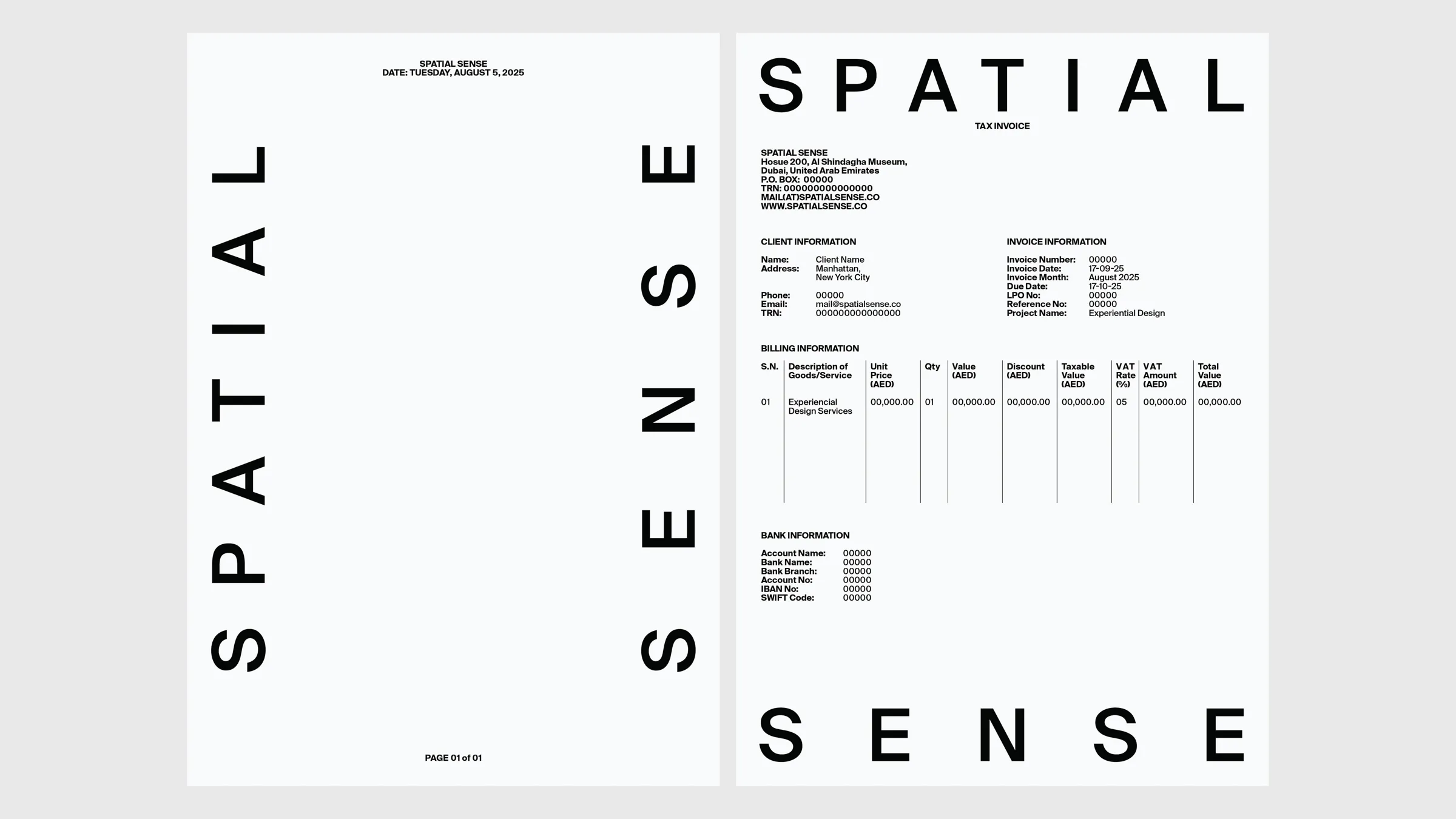 Project: Spatial Sense, Letterhead design