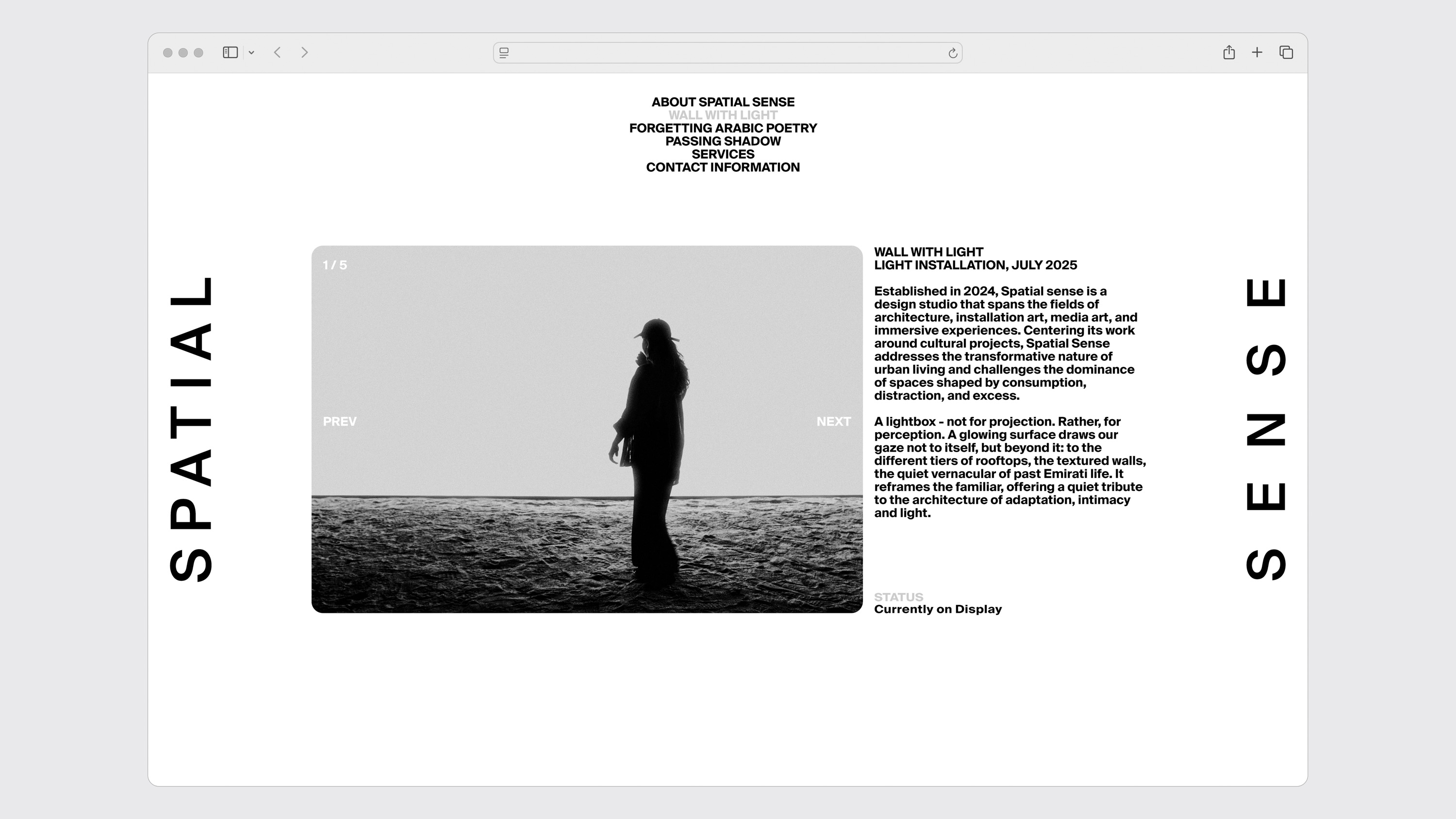Project: Spatial Sense, Custom website design