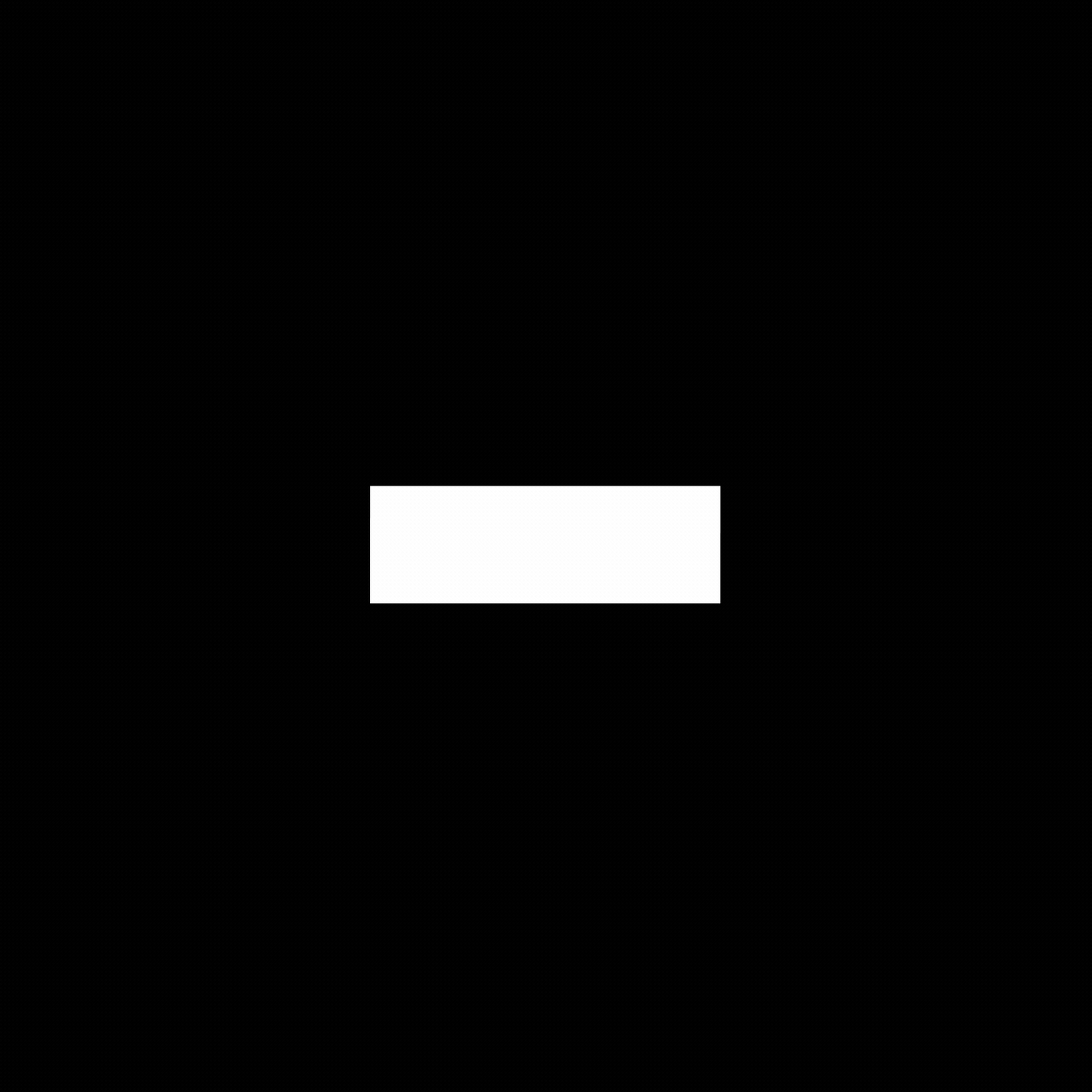 Animated white rectangle morphing into two black brackets on a black background.