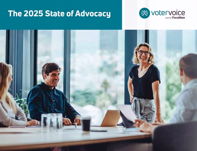 VoterVoice State of Advocacy report: data tables and charts
