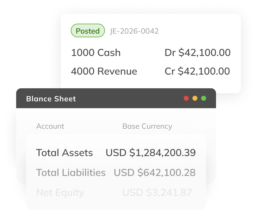 Eleven accounting software for accounting firms featuring a multi-entity general ledger, automated accounts payable workflow, and side-by-side digital invoice reconciliation.