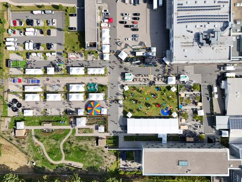 Gesamtüberblick der Eventfläche