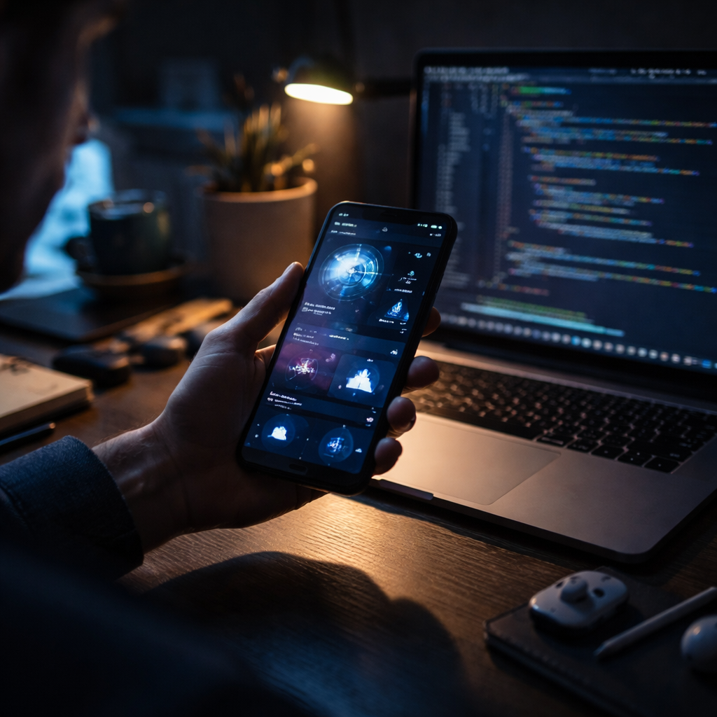 Flutter application interface showcasing rich UI elements
