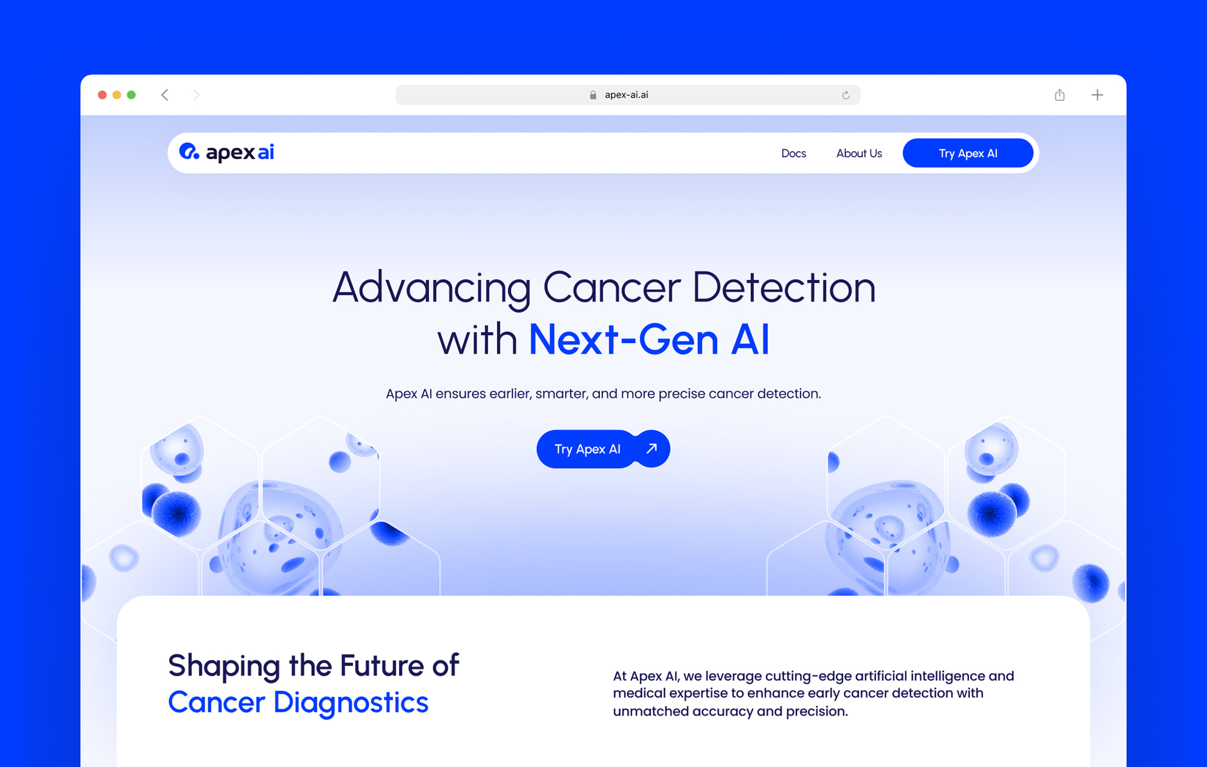 Website Design for AI Cancer Detection cover image