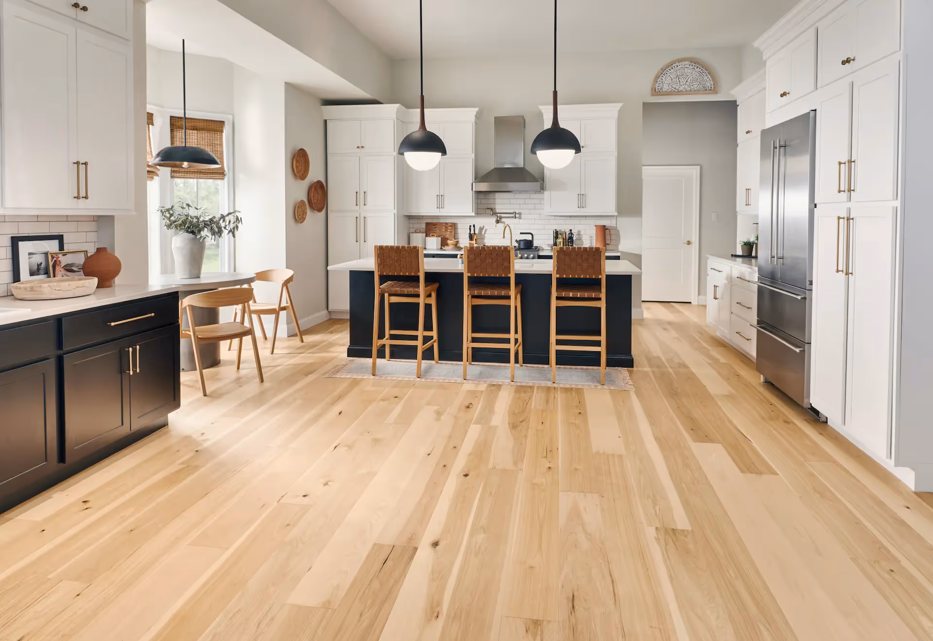 Durable Hickory Flooring Waterfront