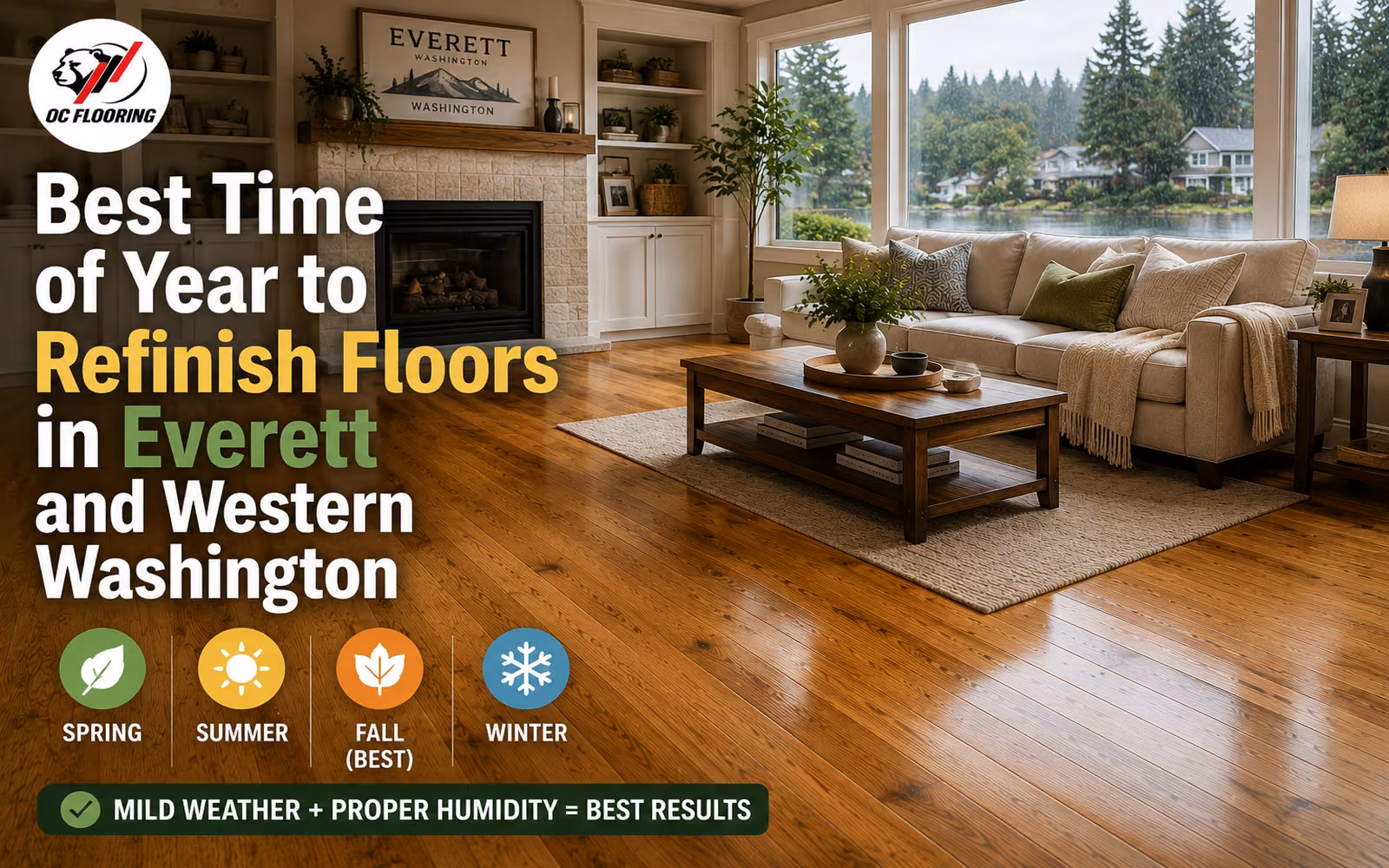 Best Time of Year to Refinish Floors in Everett and Western Washington