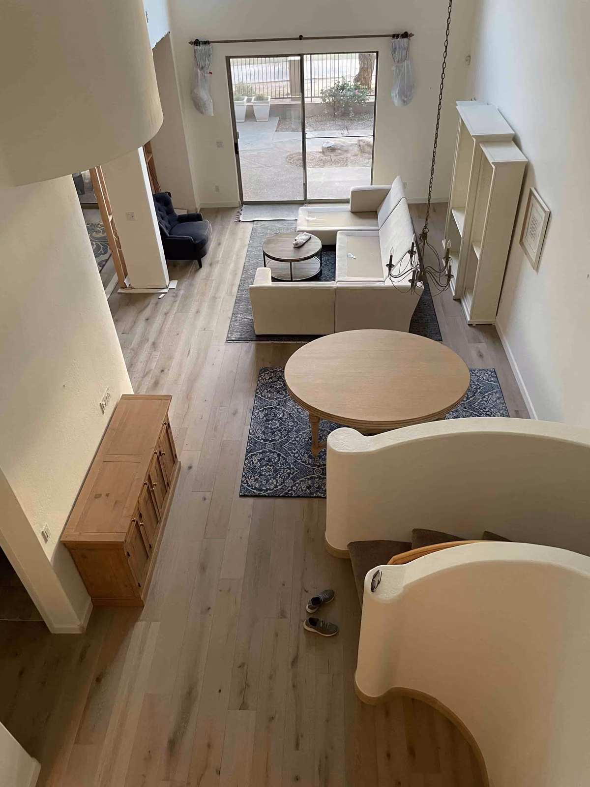 Engineered hardwood flooring glue-down installation in apartment – Seattle, WA, 2026