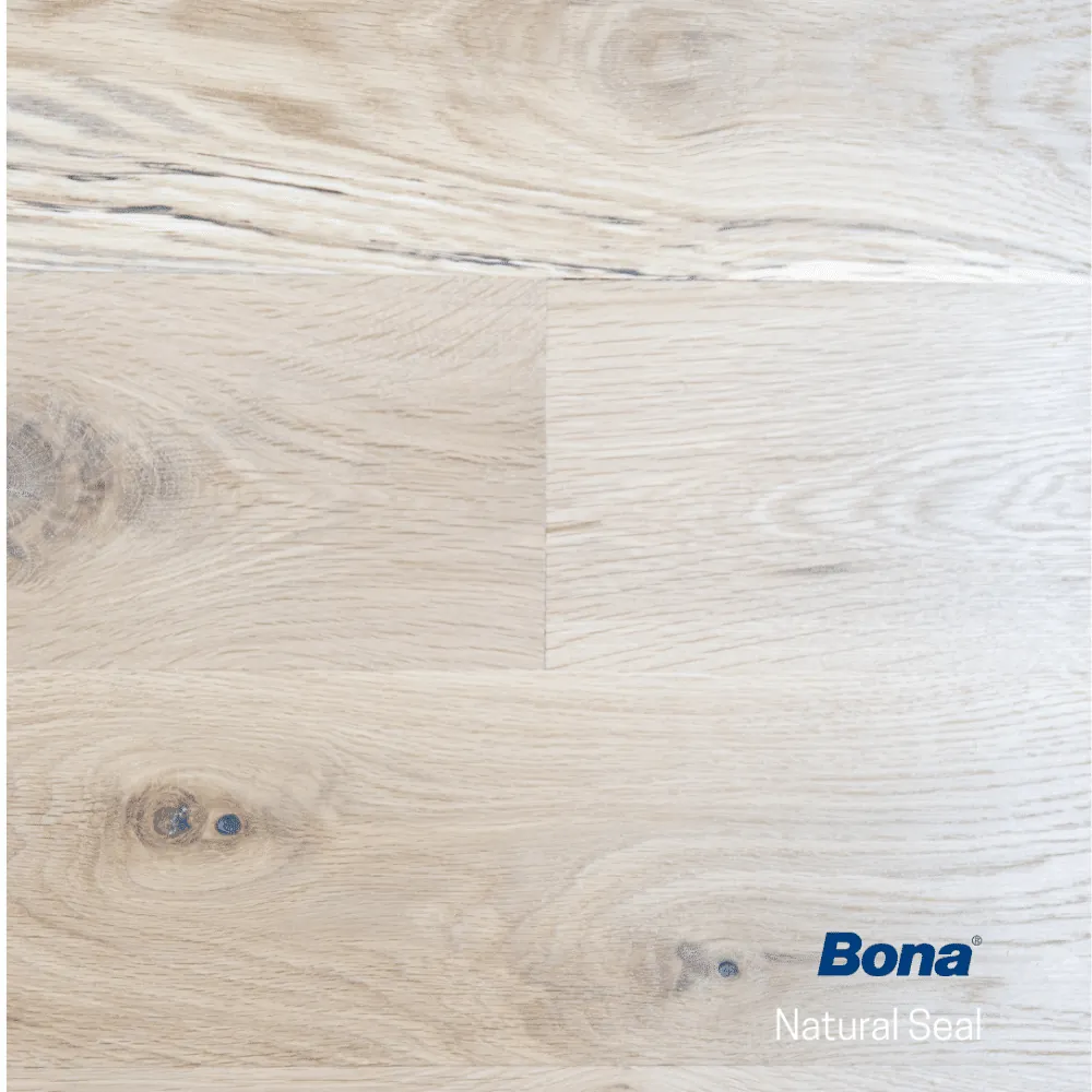 Bona Natural Seal on red oak — light, natural look