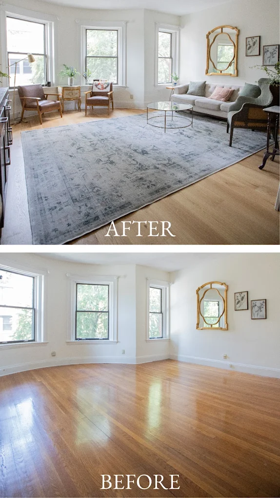 Before and after vinyl plank flooring installation in Lake Stevens, WA