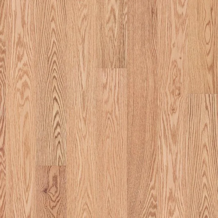Raw red oak grain, pink undertone with strong cathedral figure