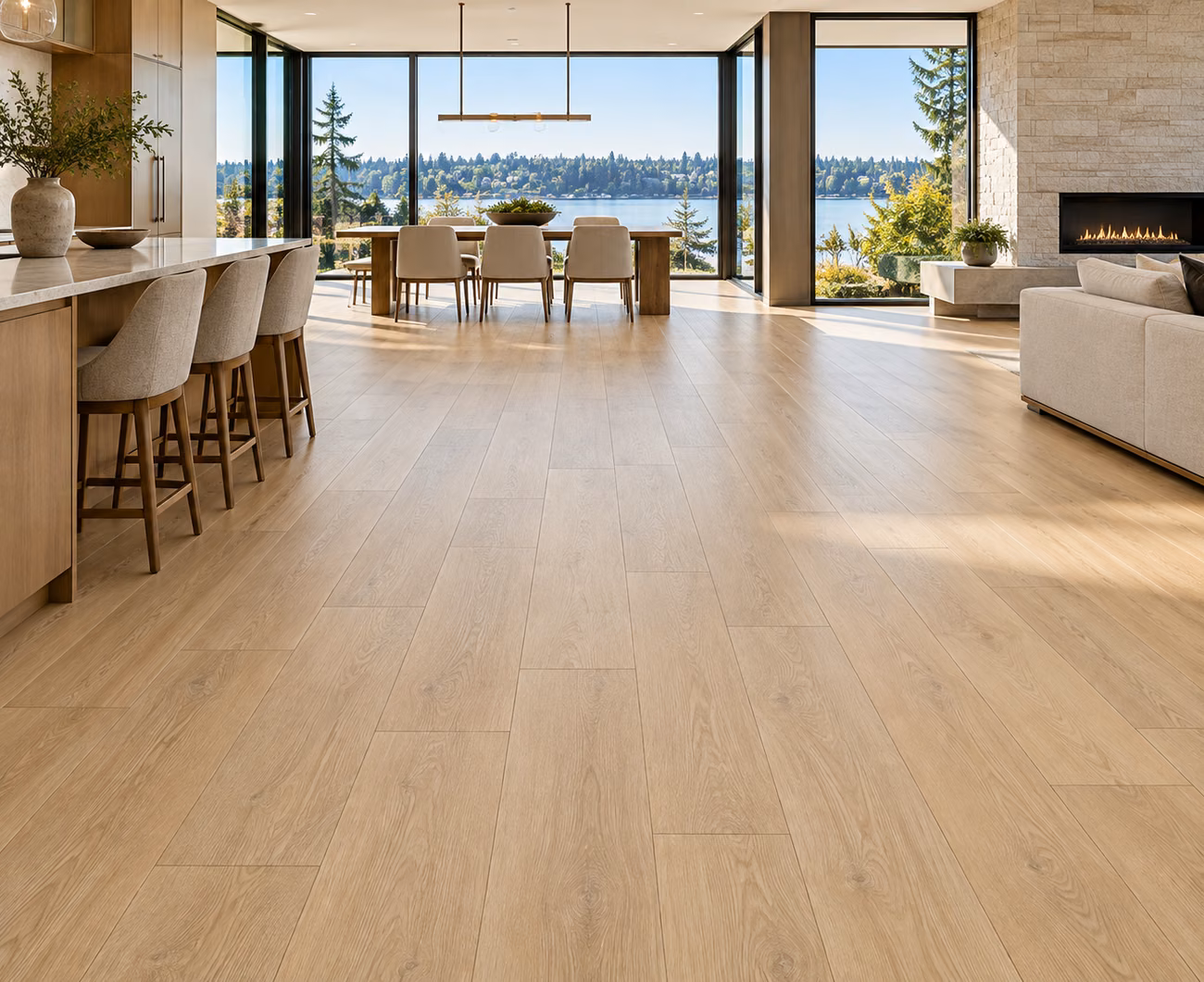 Vinyl Plank Flooring Installation in Medina, WA