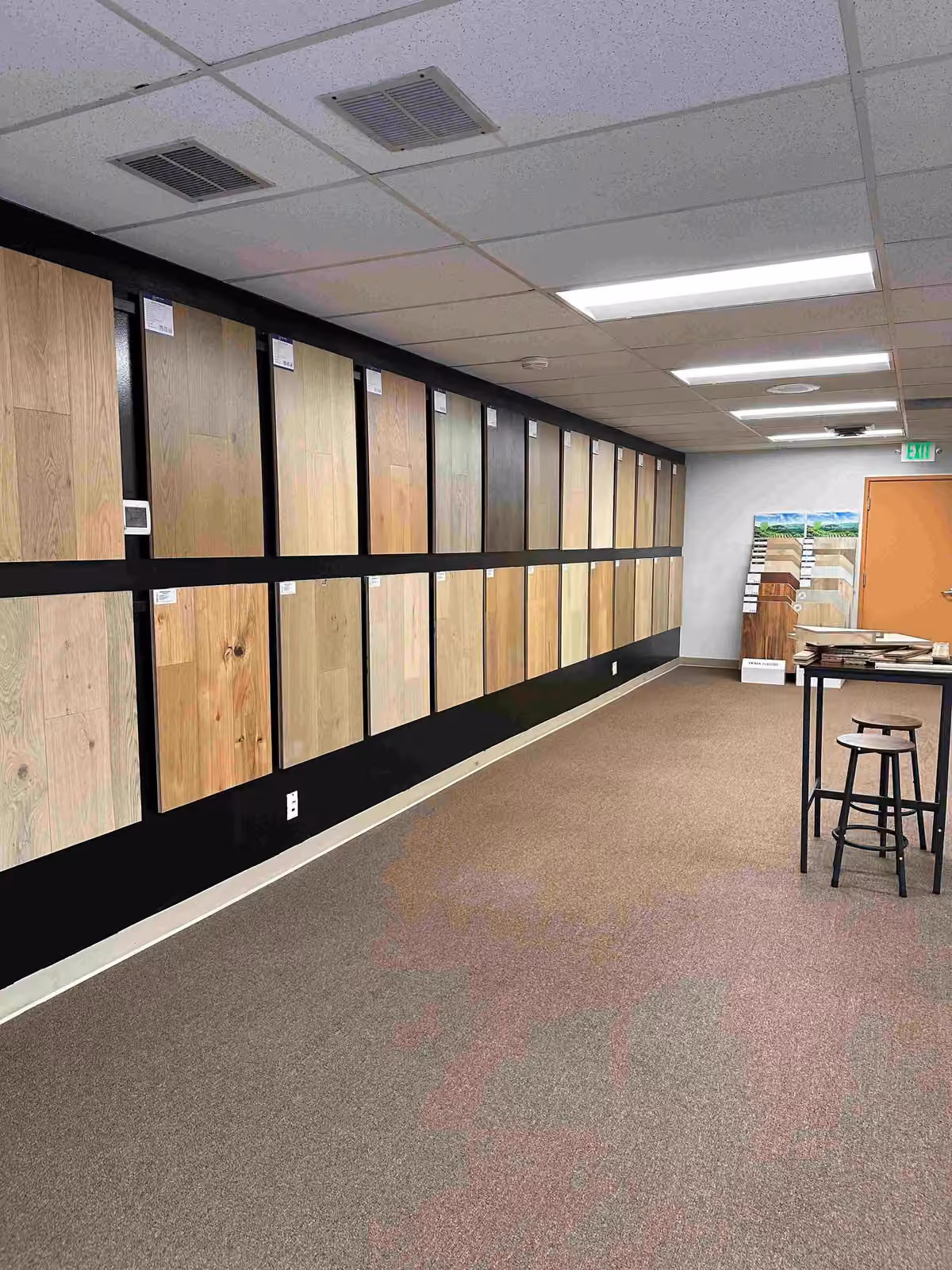 OC Flooring showroom sample displays