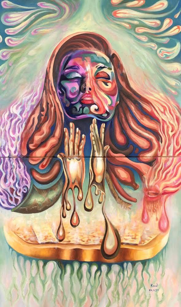 Art work from Colors of Cambodia Charity art School