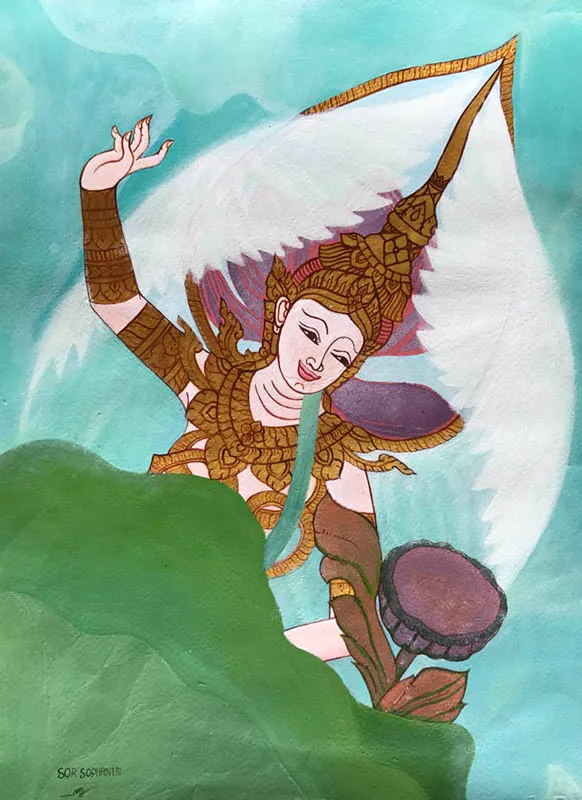 Art work from Colors of Cambodia Charity art School