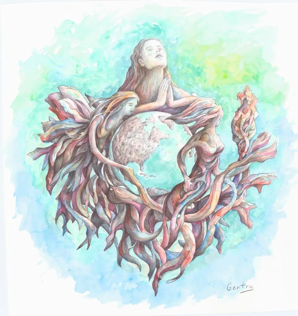 Art work from Colors of Cambodia Charity art School