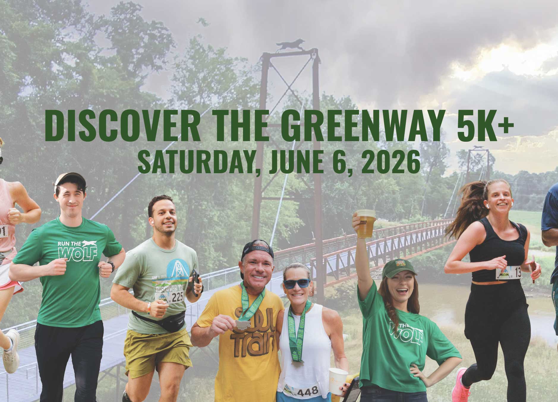 Discover the Greenway 5K+. Be Part of It. June 6. 