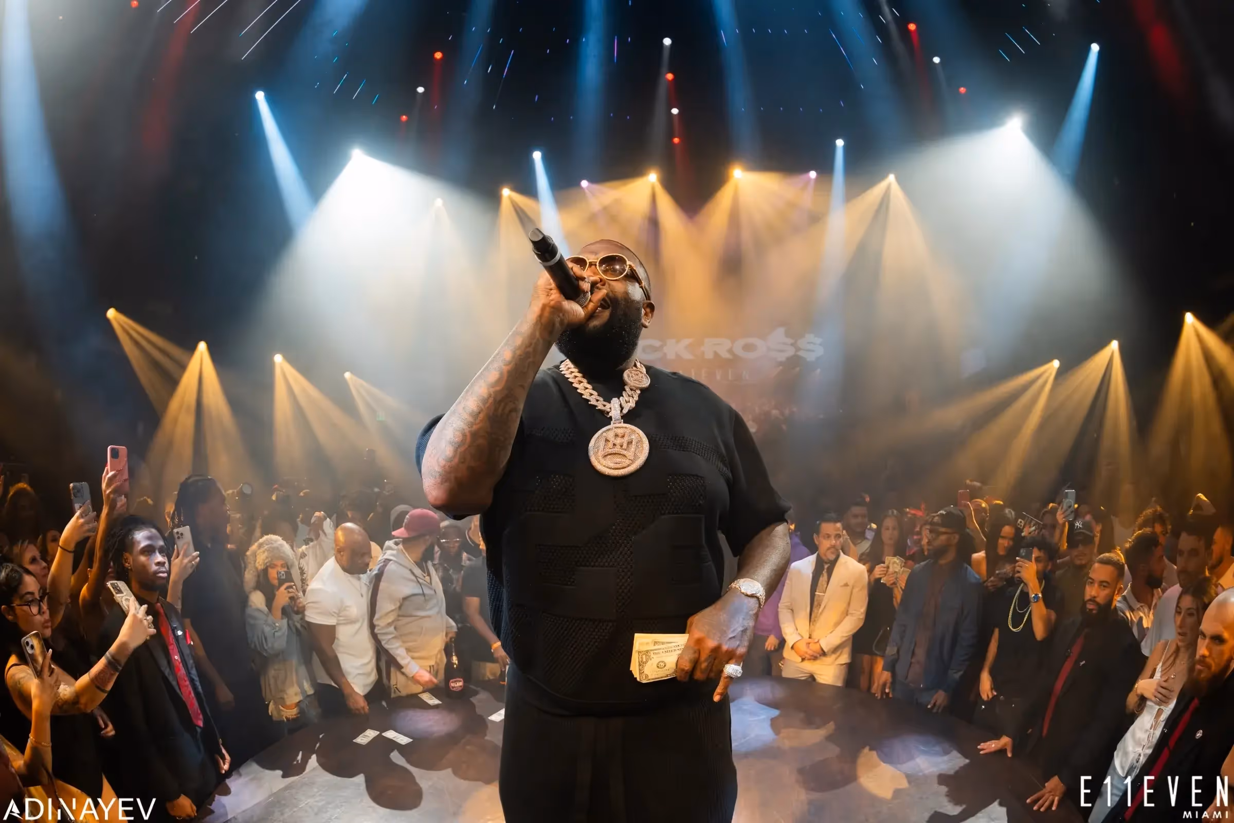 Rick Ross performing a concert at E11EVEN Miami